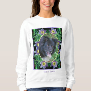 Sweatshirt Fleurs violettes Pasque Cadre Créer Votre Photo