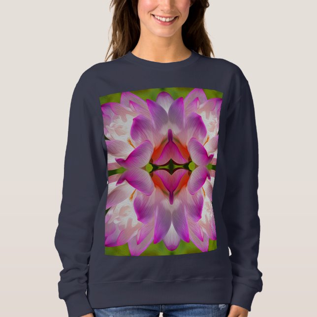 Sweatshirt FLEUVE PURPLE - Art Fractal - (Devant)