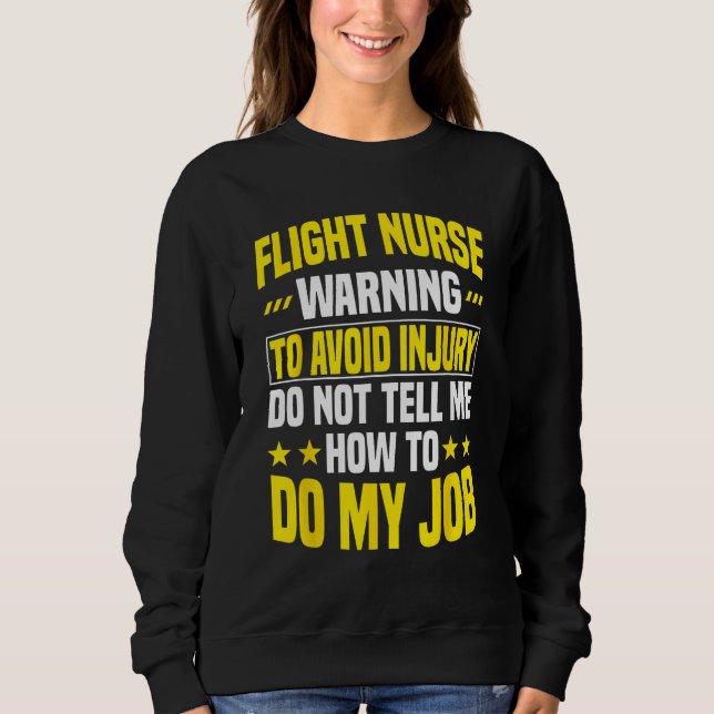 Sweatshirt Flight Nurse RN Transport Worker Aeromedicine Warn (Devant)