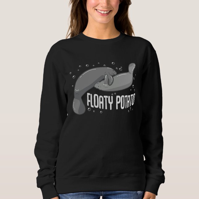 Sweatshirt Floaty Potato  Manatee Cute Sea Cow Animal (Devant)