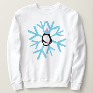 Sweatshirt Flocon de neige de pingouin adorable Noël Hiver
