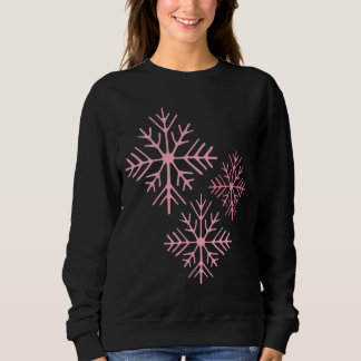 Sweatshirt flocon de neige rose