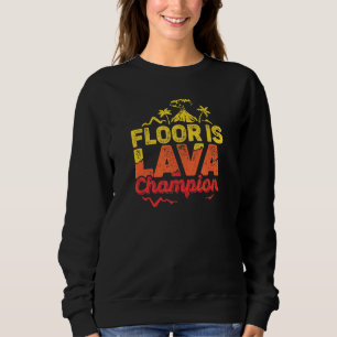 Sweatshirt Floor Est Champion De Jeu De Lava Avec Volcano Kid