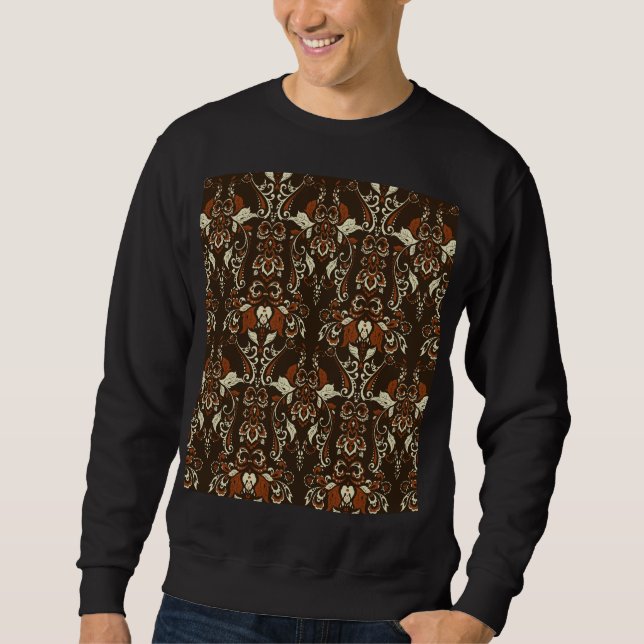 Sweatshirt Floral baroque : Papier peint Vintage classique (Devant)