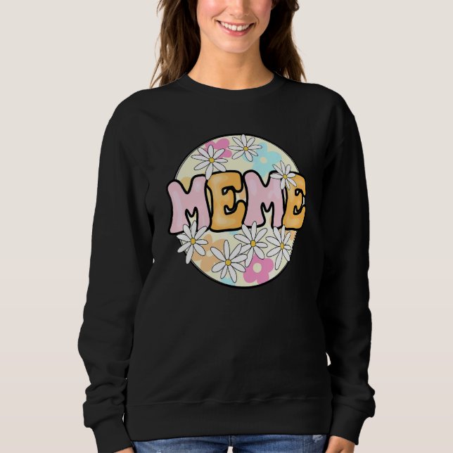 Sweatshirt Floral Boho style mème meilleur mème jamais la fêt (Devant)
