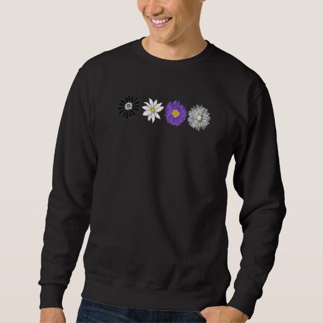 Sweatshirt Floral Demisexual Pride LGBTQ Flowers Boho Demi Fl (Devant)