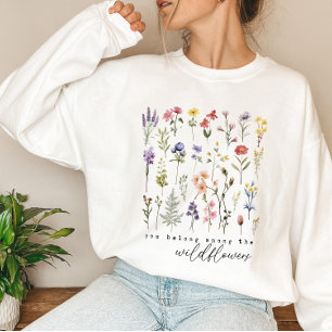 Sweatshirt Floral Fleur sauvage rétro