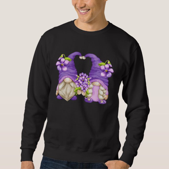 Sweatshirt Floral Summer Graphic For Women Purple Awareness G (Devant)