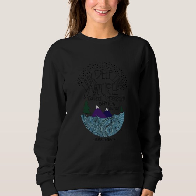 Sweatshirt Flore de Leah sans fil Einstein Nature Graphique (Devant)