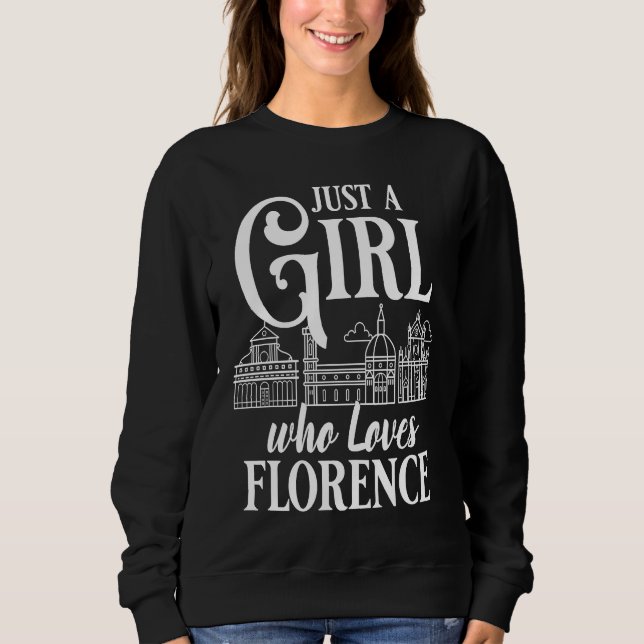 Sweatshirt Florence Italy City Skyline Map Travel (Devant)