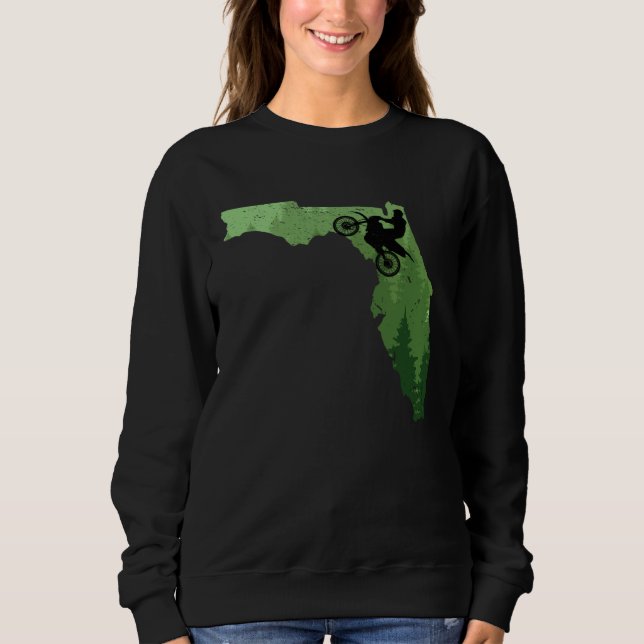Sweatshirt Florida Motocross Bike MX Dirt Biker Floridian Dir (Devant)