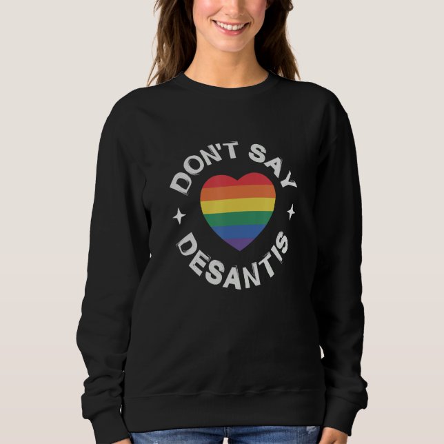Sweatshirt Florida Say Gay LGBT Pride Anti DeSantis Don't Say (Devant)