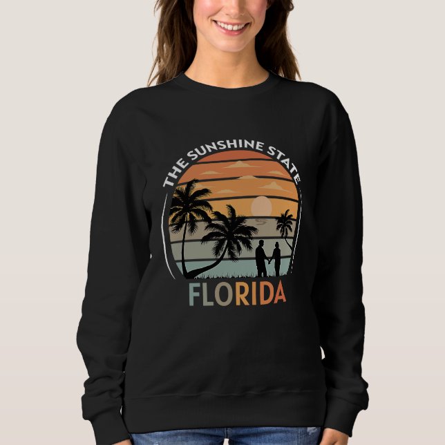 Sweatshirt Florida Summer Beach Vintage Sunset  1 (Devant)
