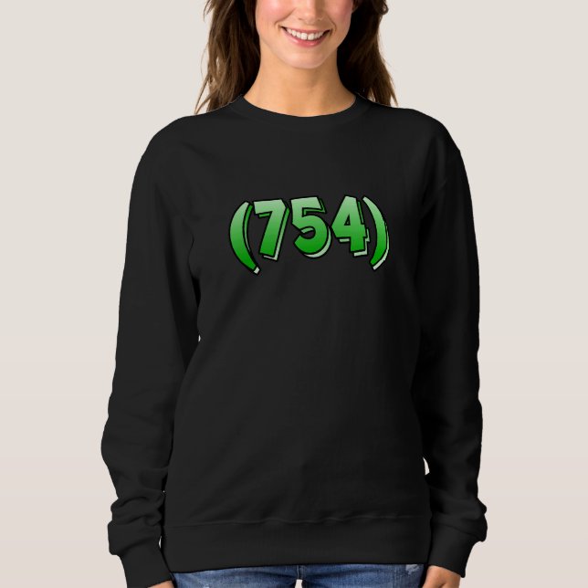 Sweatshirt Floride 754 Code régional Fort Lauderdale Pembroke (Devant)