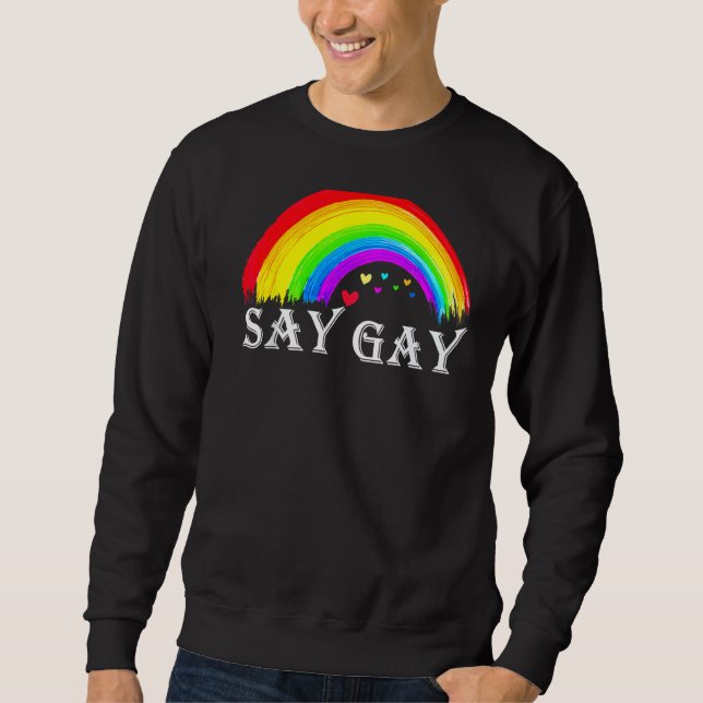 Sweatshirt Floride dire Gay tous les jours protéger Queer Pro (Devant)