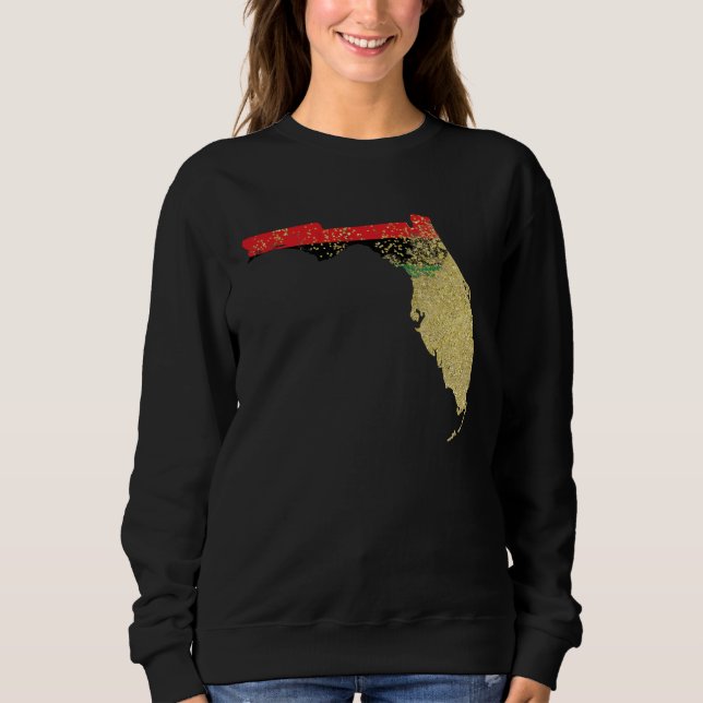Sweatshirt Floride  Fierté noire panafricaine Drapeau Maison  (Devant)