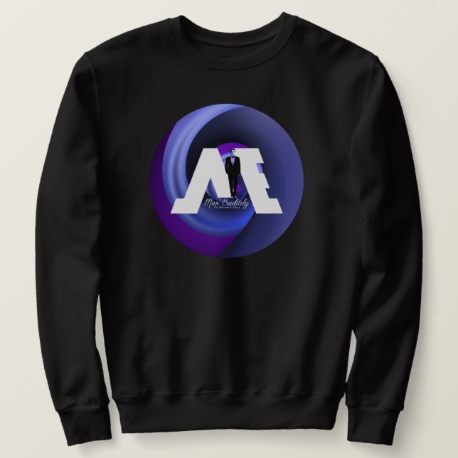 Sweatshirt FloState Design "ME" Man Eruditely Purple Vortex1 (Design devant)