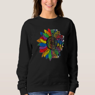 Sweatshirt Flower Kindness Equality Love Lgbtq Rainbow Lgbt G