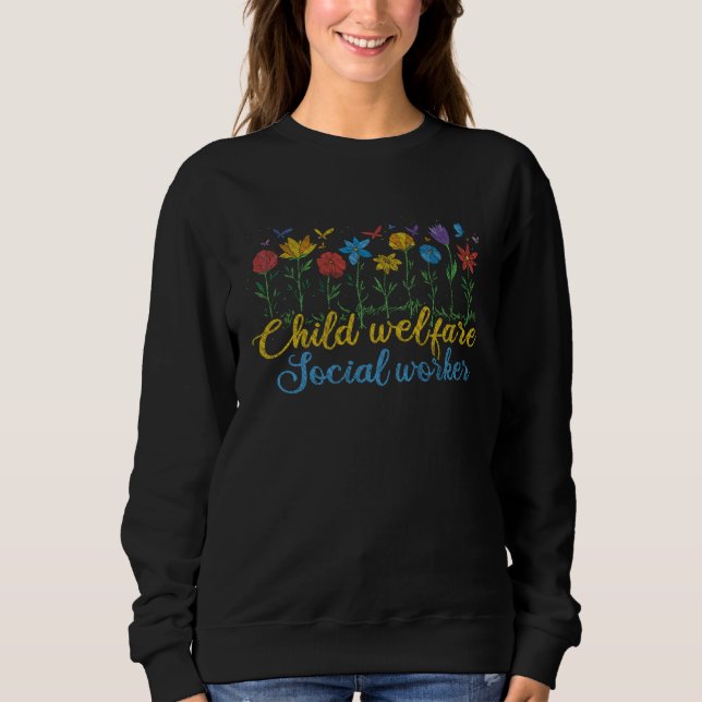 Sweatshirt Flower Meadow Child Forensic Social Worker (Devant)
