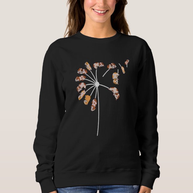 Sweatshirt Flower Pig Graphic Guinea Pig Owner Pet Cavy Anima (Devant)