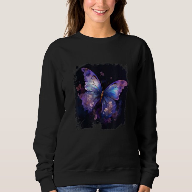 Sweatshirt Flowers And Butterfly (Devant)