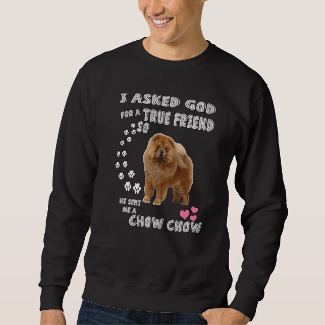 Sweatshirt Fluffy Chien Maman Papa Citer Costume Chow Chiot C (Devant)