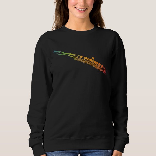 Sweatshirt Flûte à bec colorée  Flûte (Devant)
