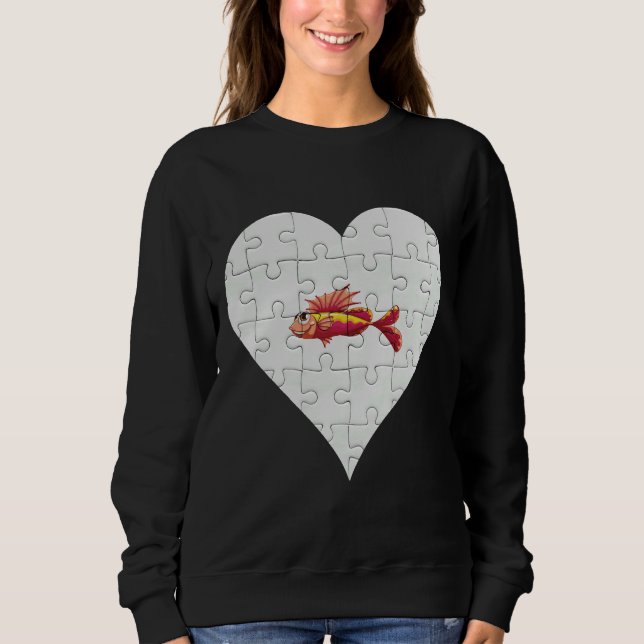 Sweatshirt Flying Fish Heart Flying Fish (Devant)
