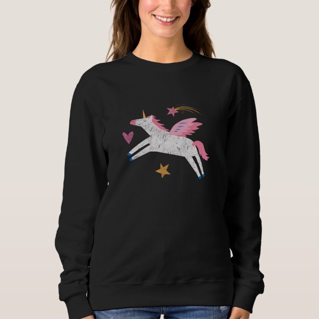 Sweatshirt Flying Unicorn (Devant)
