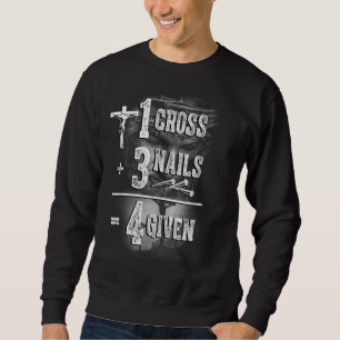 Sweatshirt Foi croisée des ongles sur l'équipe Jésus,1 Croix 