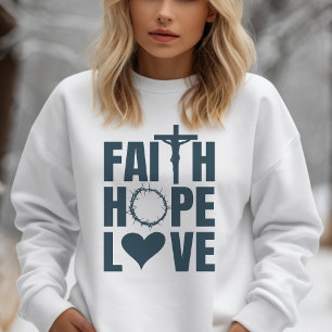 Sweatshirt Foi Espoir Aimer Jésus Religion chrétienne