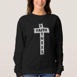 Sweatshirt Foi Et Fitness Croix Sainte Chrétienne Weightlifte