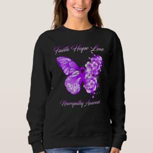 Sweatshirt Foi papillon Espoir Aimer Neuropathie Sensibilisat