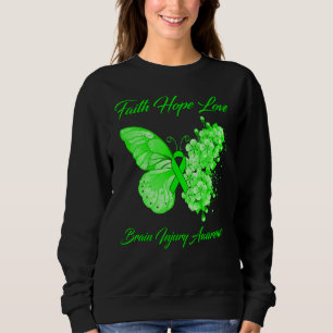 Sweatshirt Foi papillon Espoir Amour Cerveau Injury Sensibili