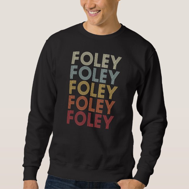 Sweatshirt Foley Minnesota Foley MN Texte Vintage rétro (Devant)