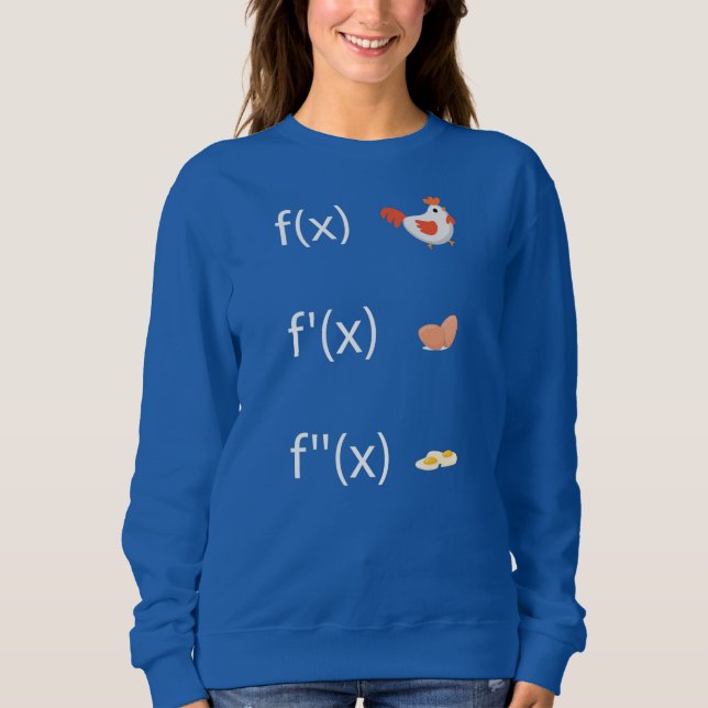 Sweatshirt Fonction dérivée pour professeur de maths dérivé (Devant)