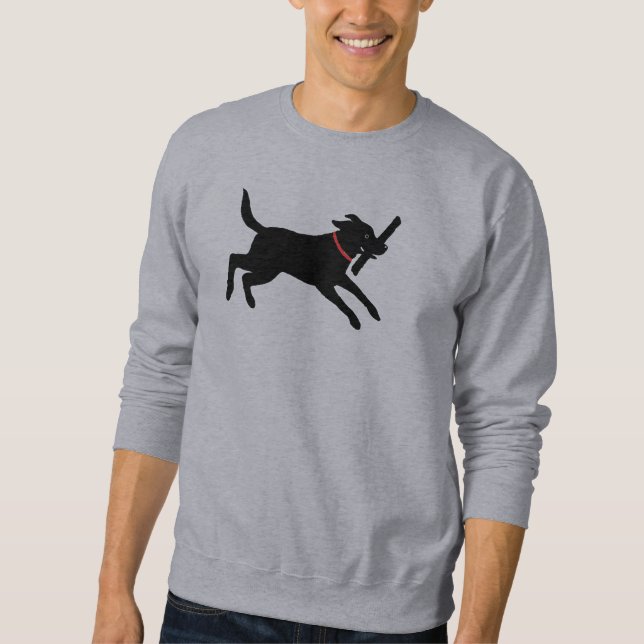 Sweatshirt Fonctionnement espiègle de laboratoire de noir de (Devant)