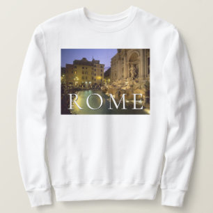 Sweatshirt Fontaine de Trevi la nuit Rome, Lazio, Italie