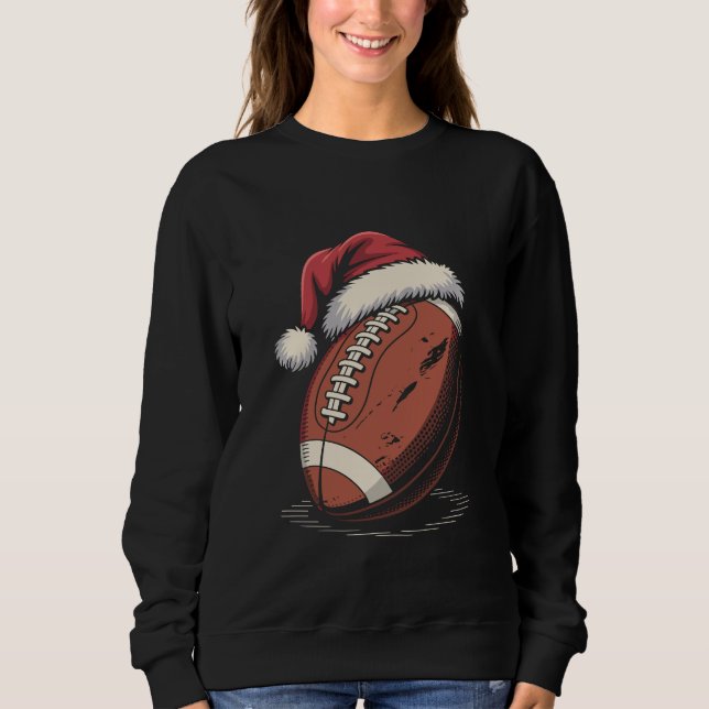 Sweatshirt Football américain Santa Hat Sports Noël (Devant)