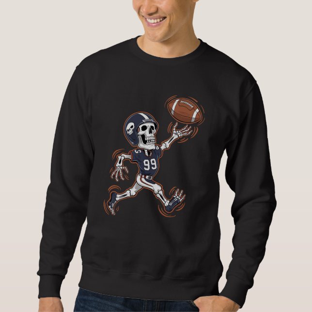 Sweatshirt Football américain Squelette Halloween Football (Devant)