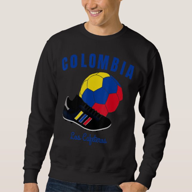 Sweatshirt Football Boot Ball Cafeteros Colombie Drapeau Foot (Devant)