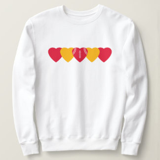 Sweatshirt Football de coeur des chefs de la ville de Kansas