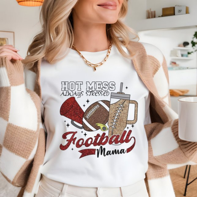 Sweatshirt Football Maman Hot mess Cute Gameday (Créateur téléchargé)