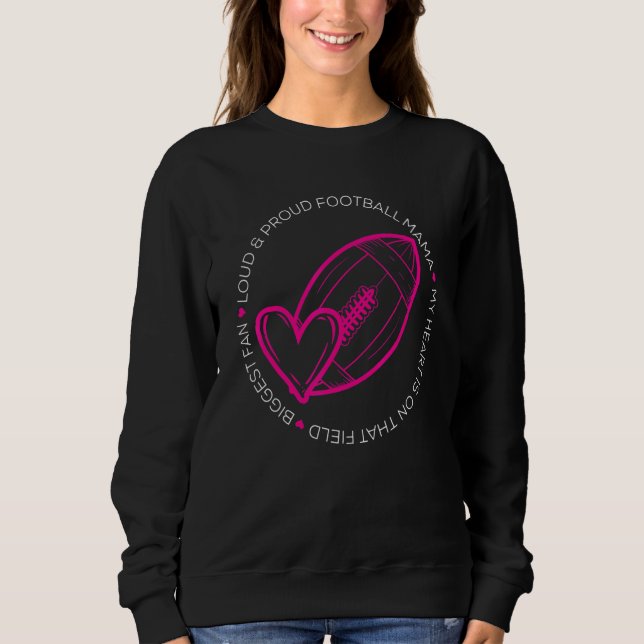 Sweatshirt Football Mom Mother of Football Player Football Mo (Devant)