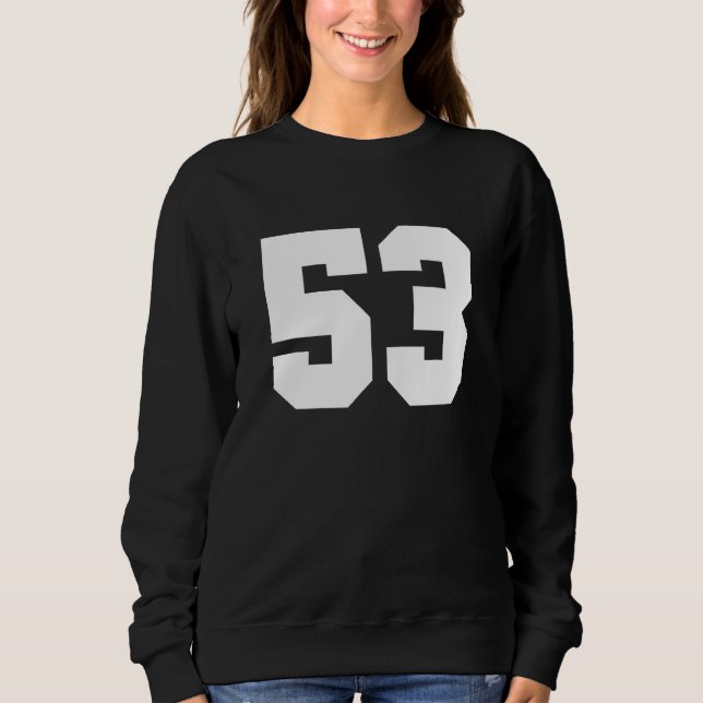 Sweatshirt Football Team Number 53 American Rugby Team, Cool  (Devant)