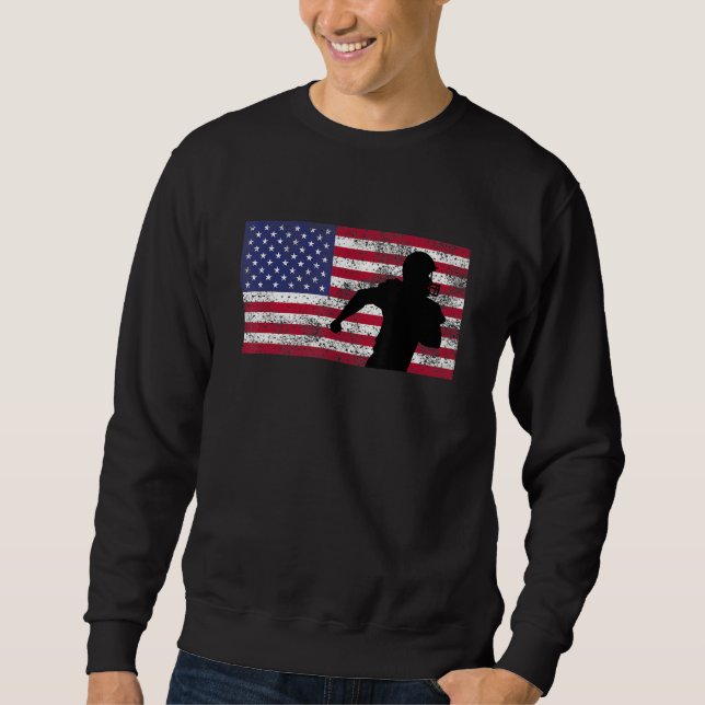 Sweatshirt Football Usa Drapeau Sport Patriotique Football Am (Devant)