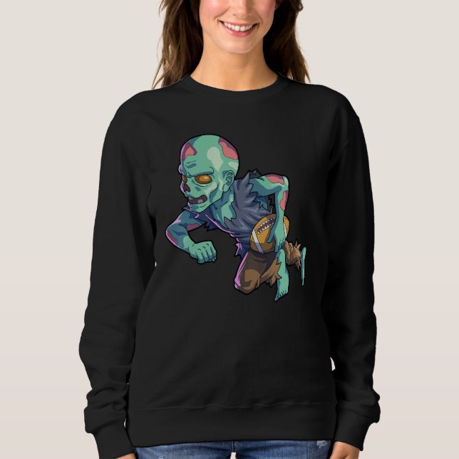 Sweatshirt Football Zombie Halloween Men Boys Football Hallow (Devant)