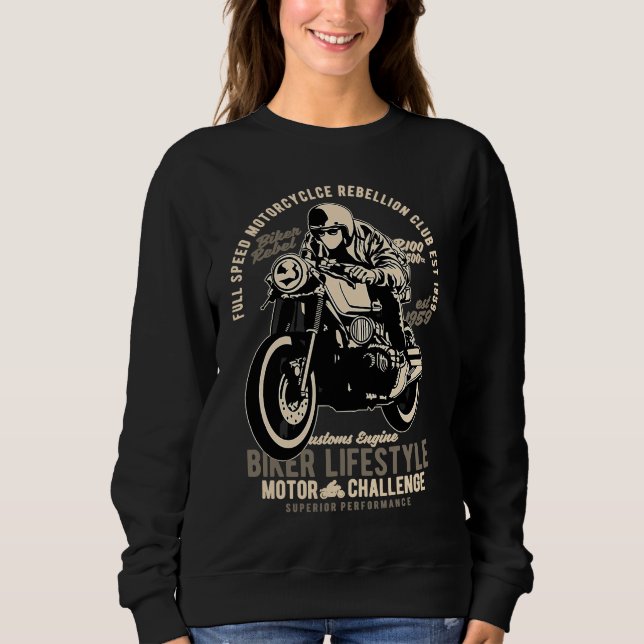 Sweatshirt For bikers and motorcyclists biker rebel lifestyle (Devant)