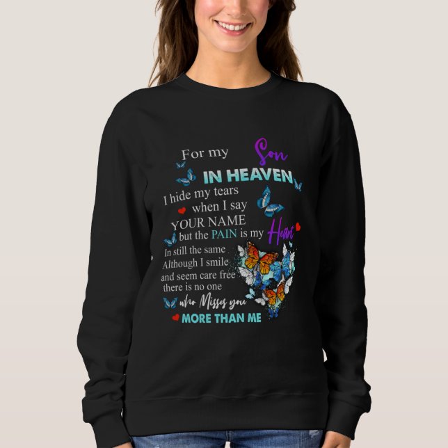 Sweatshirt For My Son In Heaven Poem For Parents Missed Their (Devant)