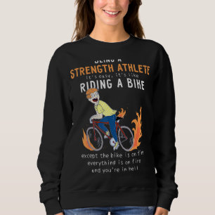 Sweatshirt Force Athlète Comme Équitation Vélo Cycliste Drôle